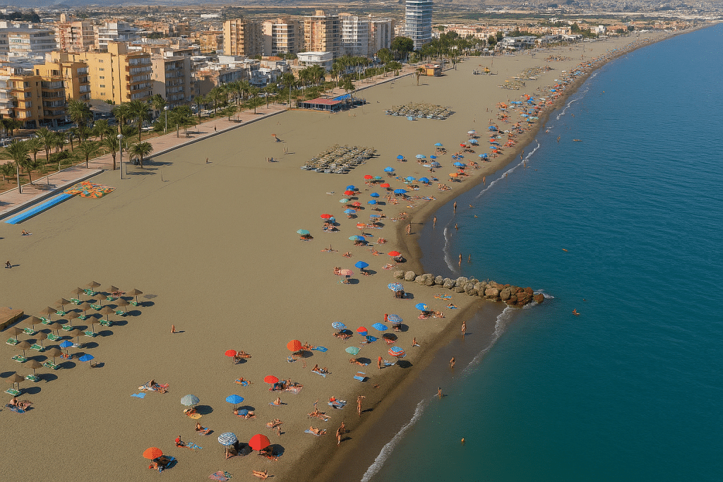 Vad man kan göra i Torre del Mar: stränder med fin sand och mjukt vågsvall; strandpromenad och familjevänlig atmosfär i bakgrunden